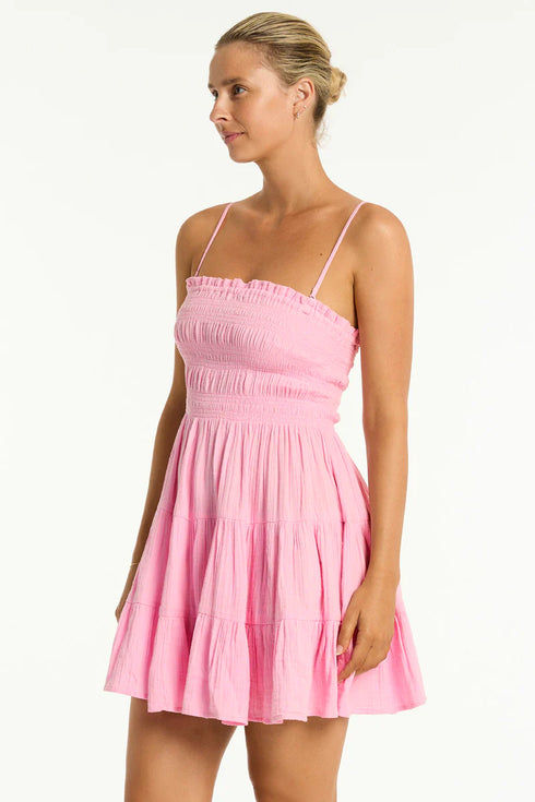 Sea Level Sunset Short Bandeau Dress
